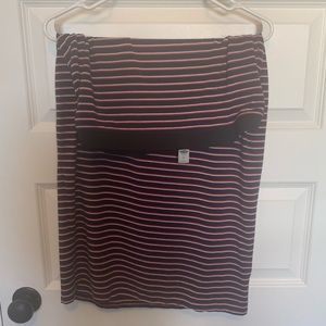 High waisted striped skirt